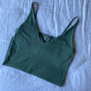 Free People Green Seamless V-Neck Cami / size xs/s